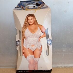 Dreamgirl White Lace Lingerie Set